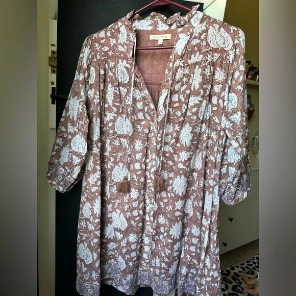 Marea Georgia Dress Clove S - Picture 3 of 5